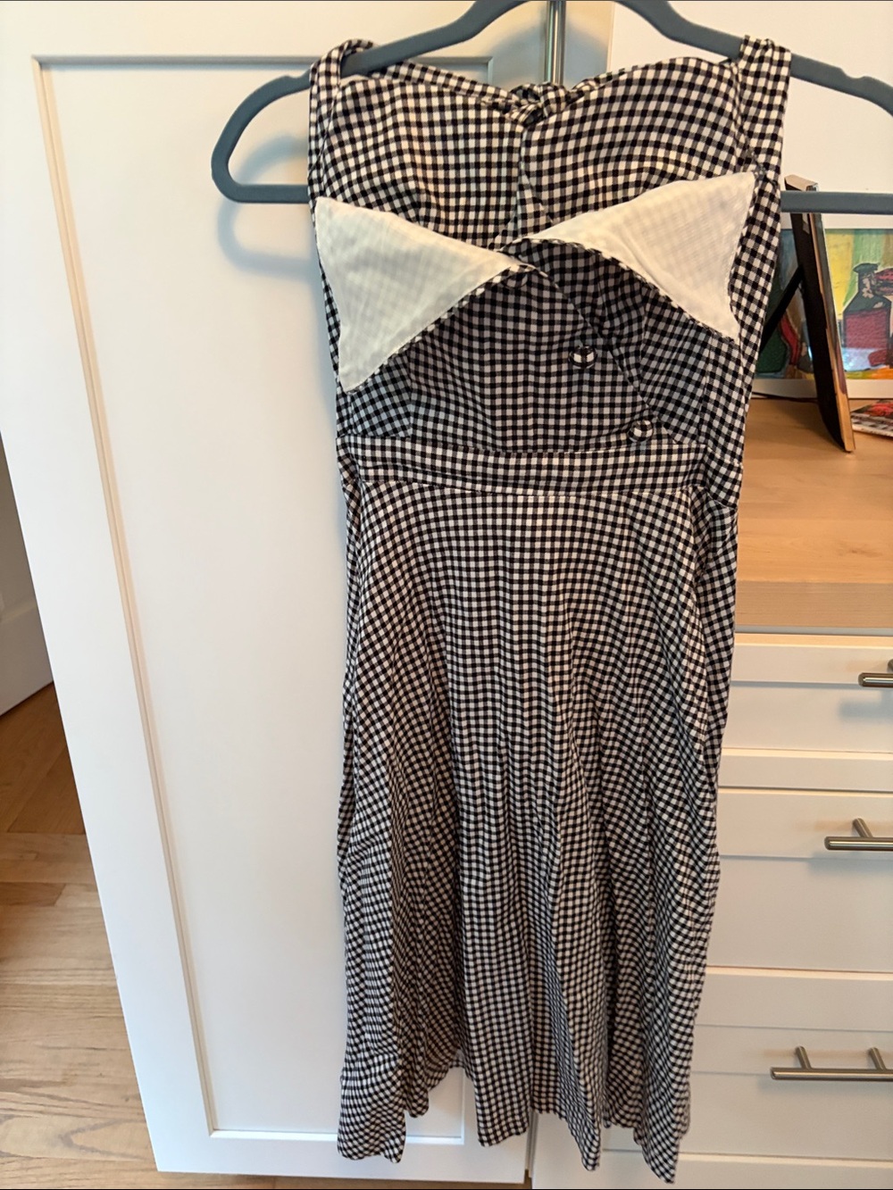 Lindy Bop Black/White Gingham Halter Dress